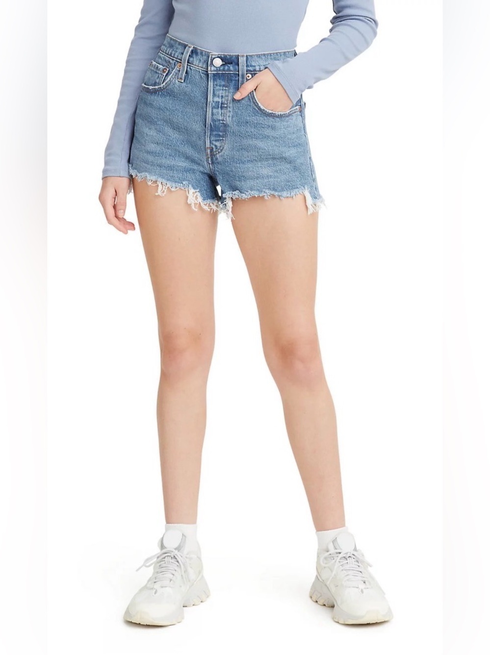 Levis 501 Denim Cut Off Shorts